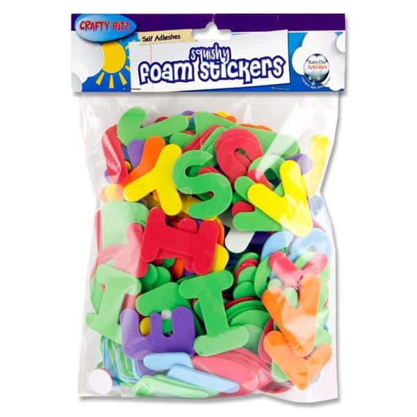 Crafty Bitz Pkt.215 50m Foam Stickers - Letters