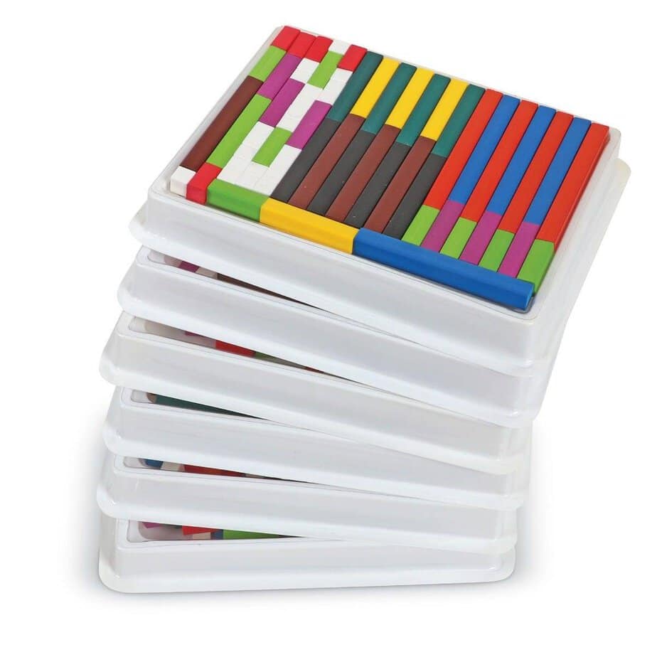 7503-woodencuisenairerodsclassroomset_1_sh-1 LER7481 Interlocking Plastic Cuisenaire Rods Classroom Multi-Pack - Image 1