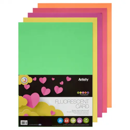 auto_20240127151540_44517166_00_65b51f03714e6983314266_78320 A3 Fluorescent Card 20 Sheets - Image 1