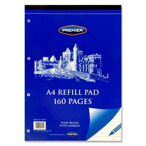 S2810559_6-600_600 A4 160pg Refill Pad - Top Opening - Image 1