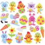 Easter Felt Stickers pack 100