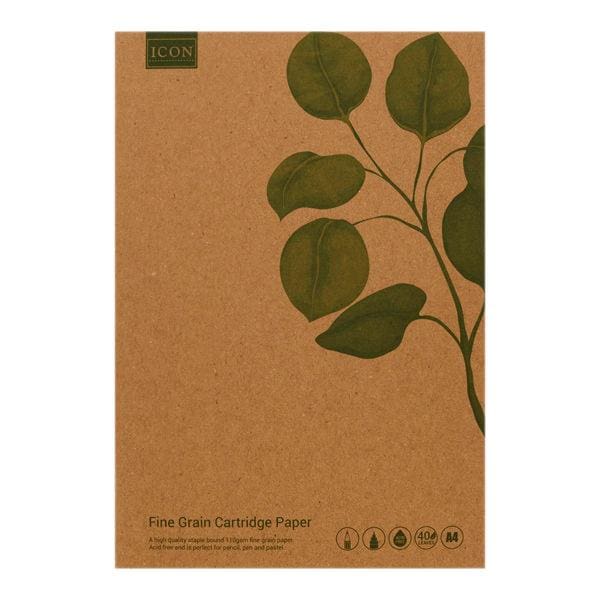 Green A4 80Pg 110gsm Kraft Sketch Book