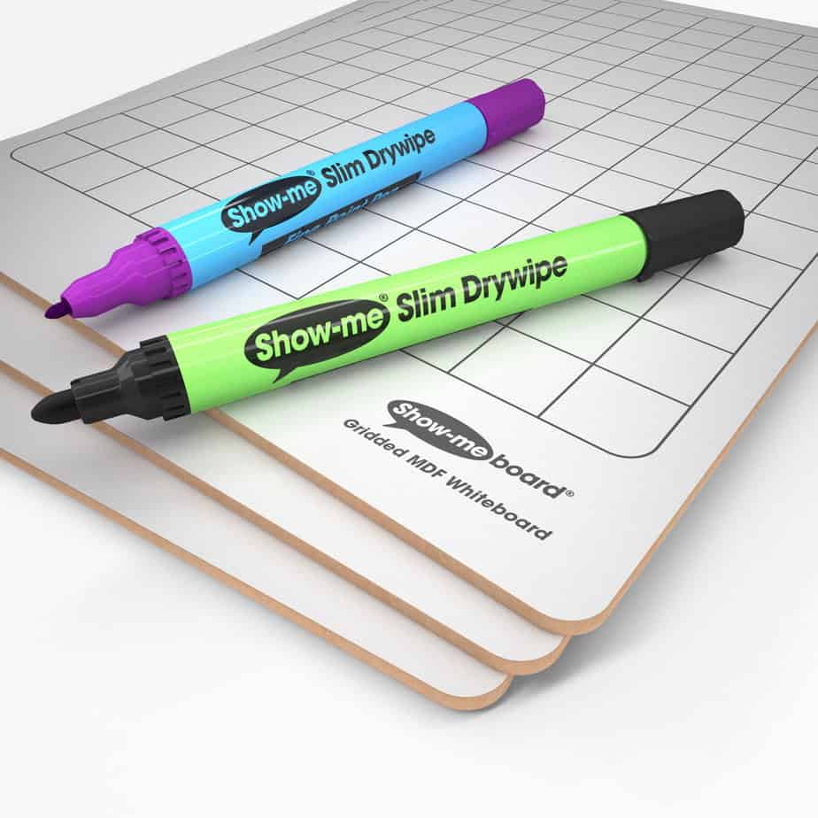 GFB30 A4 Rigid Gridded/Plain whiteboard Pack 30