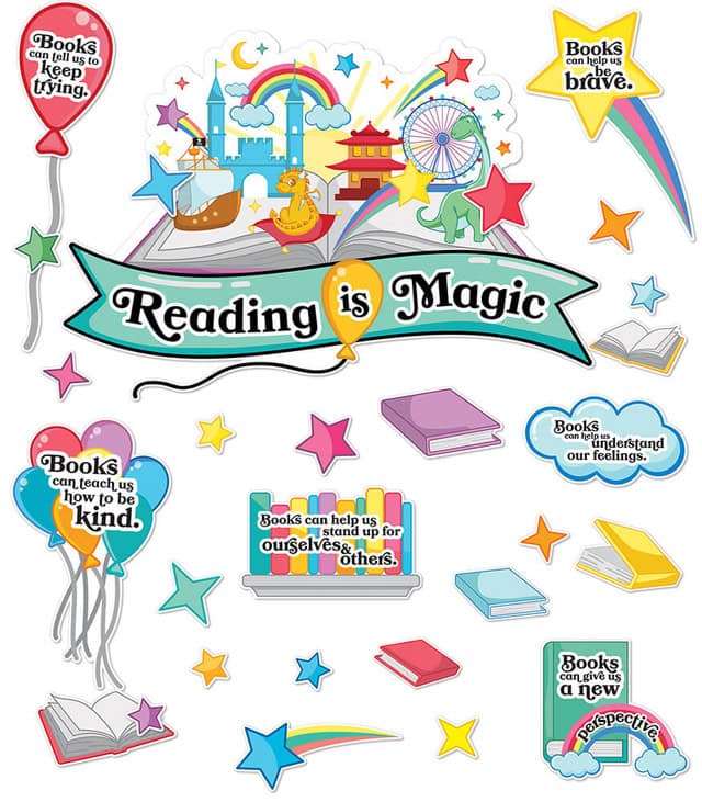 110546__85820 Reading Is Magic Bulletin Board Set - Image 1