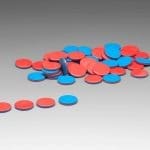 Counting chips /Counters (400 pcs.) Red/Blue