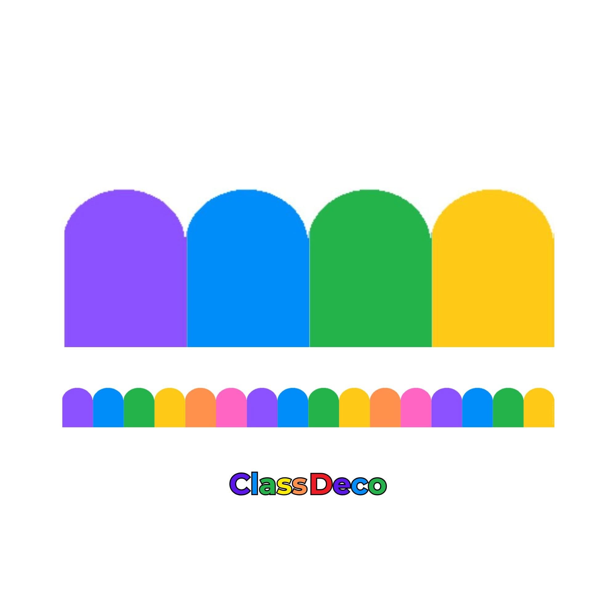 Rainbow-block Scalloped Trimmer (12m) - Image 1