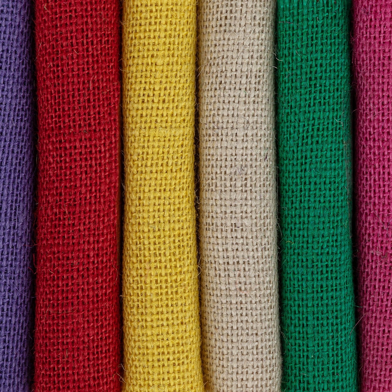 IMG_0104.jpeg Coloured Hessian Assorted pack 6 sheets 9" x 11" - Image 1