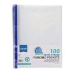Pkt.100 A4 Extra Strong Punched Pockets