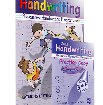 9781908507143 Just Handwriting PRE-CURSIVE - Senior Infants (incl Free Practice Copy) Educate