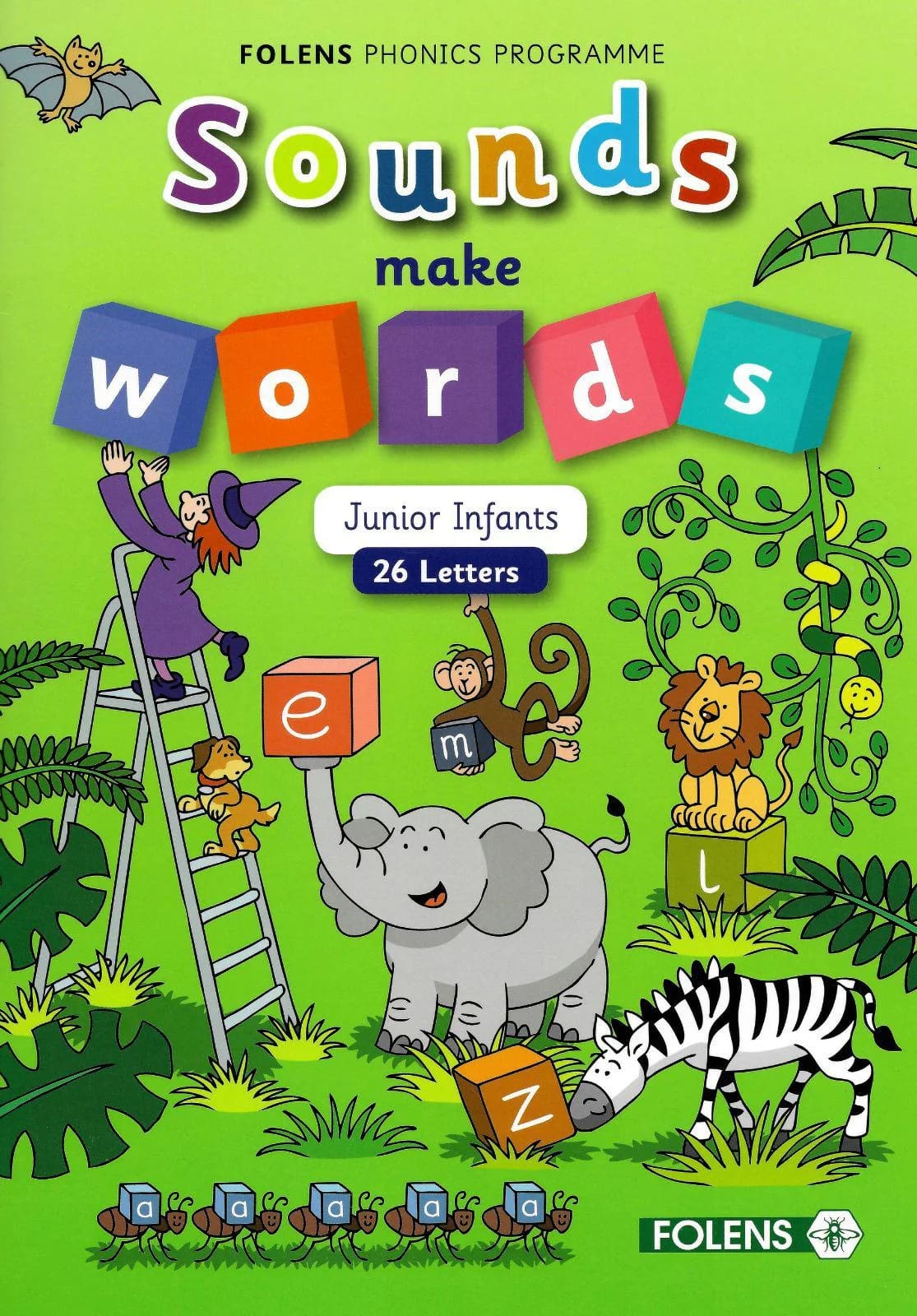 imgi_82_9781780907727-front PE7727 Sounds Make Words Junior Infants (26 letters) Folens - Image 1
