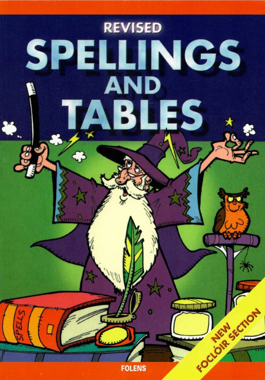 9781841311616-front.webp Spellings & Tables - 1st-6th Class Folens 9781841311616 - Image 1