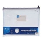 Blue A4+ Durable Mesh Wallet - Clear pack 12