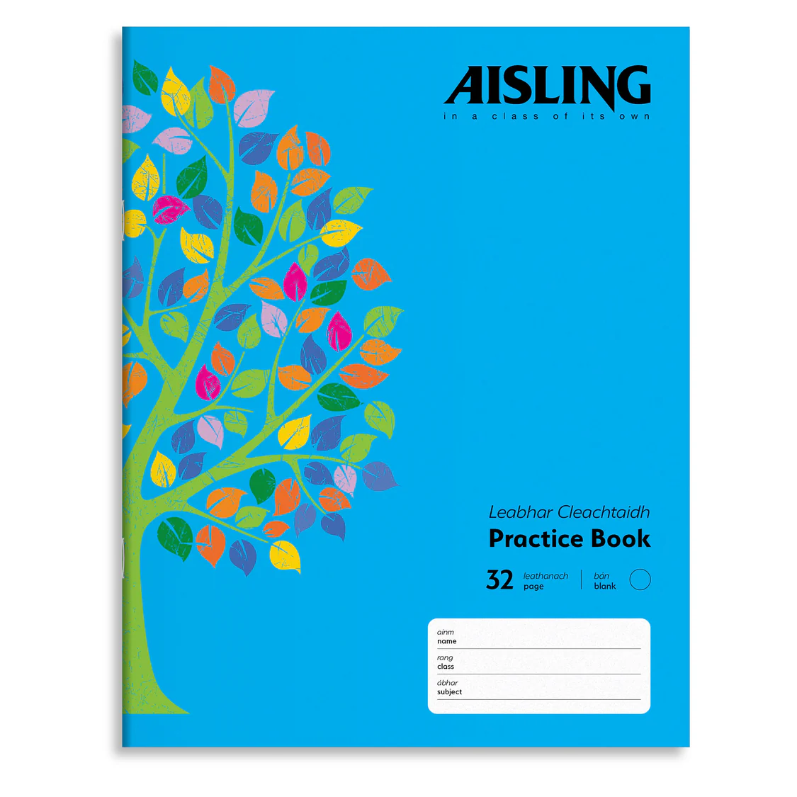 ASJ04-Aisling-Secondary-Jotter-229x178-10PK-Cover-2000.webp AISLING JUNIOR PLAIN JOTTER 32PG (ASJ04) - Image 1