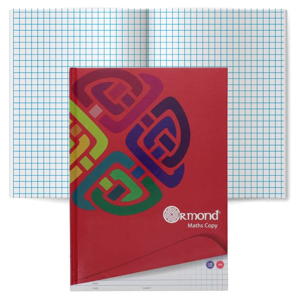 S5746130-600_600.jpg A4 120pg Hardback Maths Copy Book - Image 1