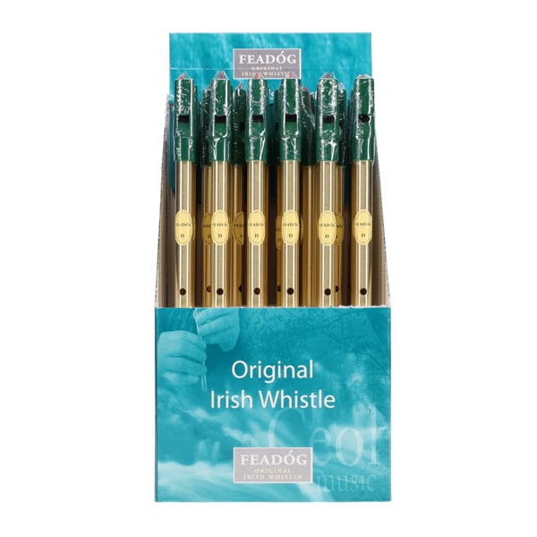 F37008-600_600 Feadog Tin Whistle - Brass D - Image 1