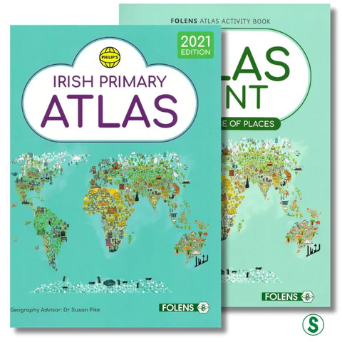 Philip_sIrishPrimaryAtlas_large Folens 781789277616 Philip's Irish Primary Atlas - Set (incl Atlas Hunt) - New Edition (2021) - Image 1
