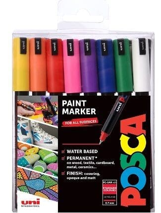 Posca PC-5M 2.5mm Medium 8pk