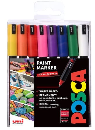 2680011_5638278714 Posca PC-5M 2.5mm Medium 8pk - Image 1