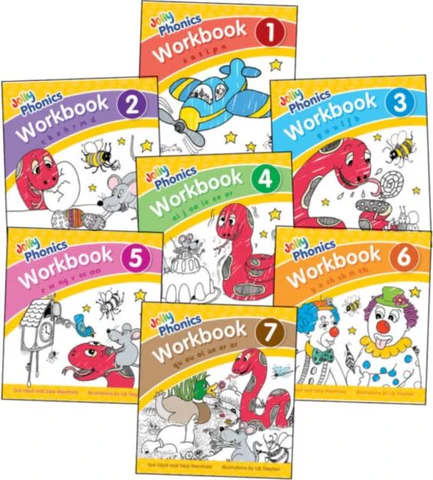 Jolly-Learning-Ltd-Jolly-Phonics-Workbooks-1-7-Pack-Precursive-Letters-9781844146581_large Jolly Phonics Workbooks 1-7 Pack - Precursive Letters - Image 1