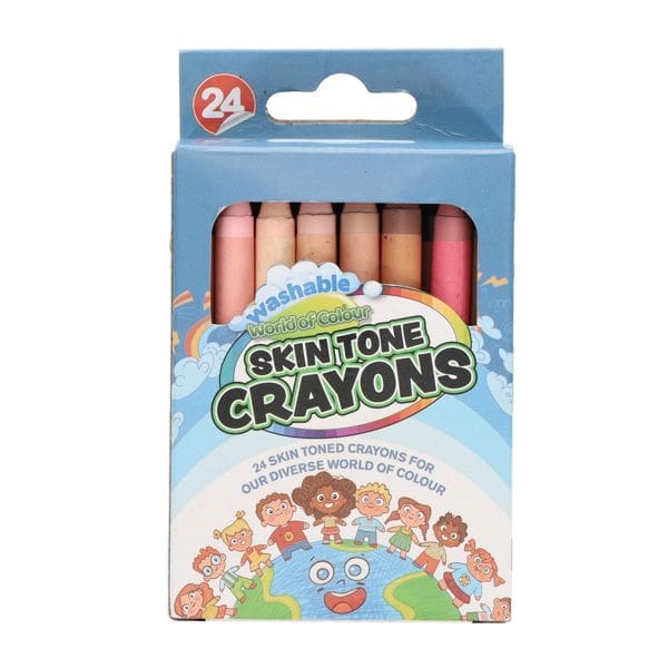 W2145782-600_600 Pkt.24 Skin Tone Crayons - Image 1